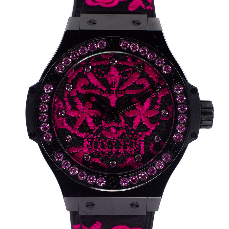 Hublot Big Bang Broderie Sugar Skull Fluo Hot Pink