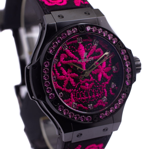 Hublot Big Bang Broderie Sugar Skull Fluo Hot Pink