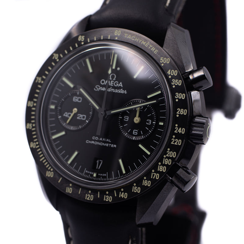 Omega Moonwatch Speedmaster Co‑Axial "Dark Side Of The Moon" Pitch Black