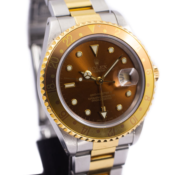 Rolex GMT-Master II "Rootbeer" Tritium in Gold/Steel