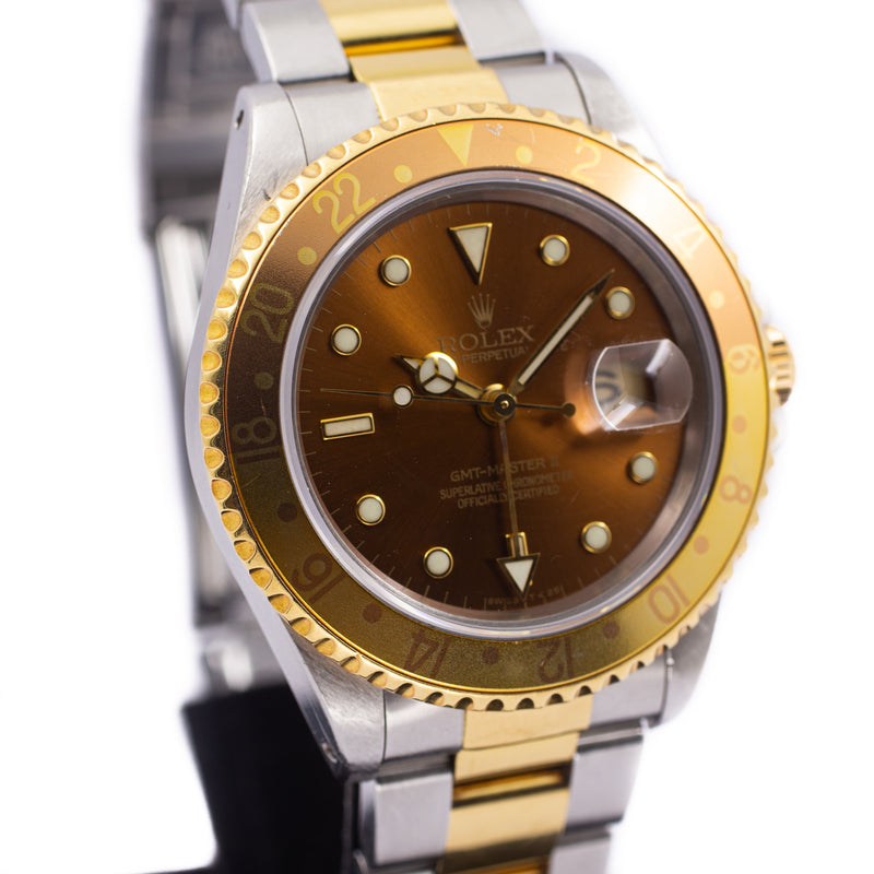 Rolex GMT-Master II "Rootbeer" Tritium in Gold/Steel