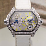 deLaCour City 2 Dual-Time Steel Diamonds Quartz Limited Edition