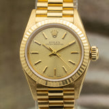 Rolex Oyster Perpetual 26 in 18K Yellow Gold