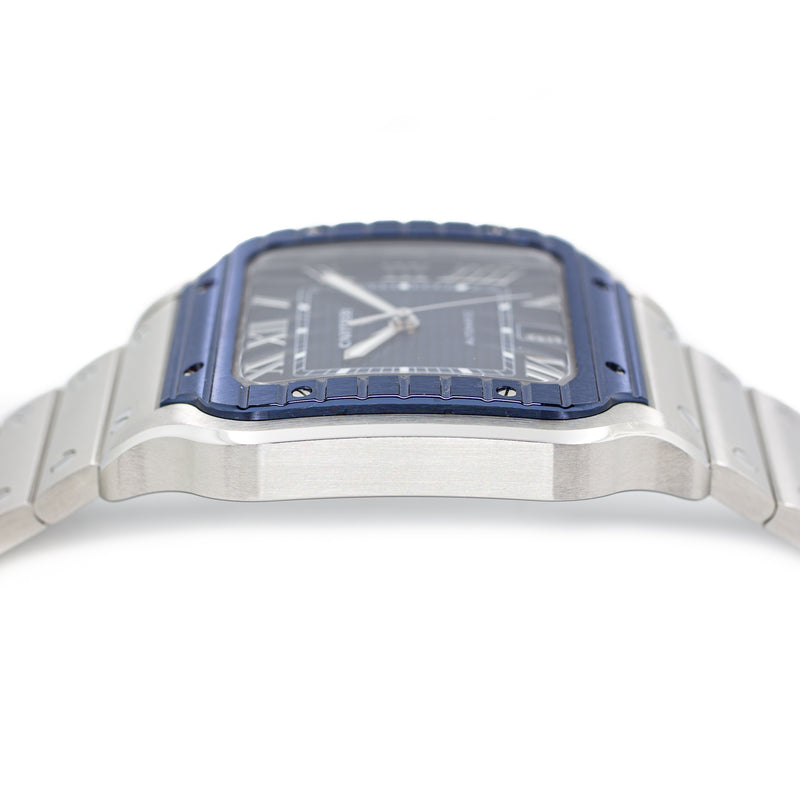 Cartier Santos de Cartier Large in Steel & Blue PVD