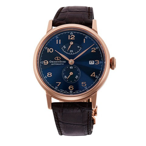 Orient Star Mechanical Classic Heritage Gothic in Rose Gold (Blue)